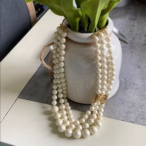 COPY - Kate spade triple strand pearl necklace with bow